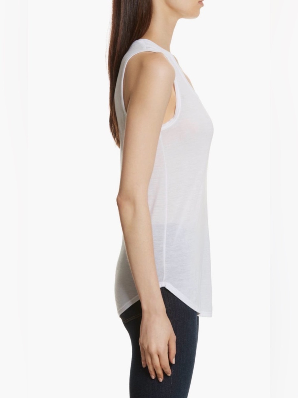 ATM Anthony Thomas Melillo White Scoop Neck Tank Top - Picture 3 of 10